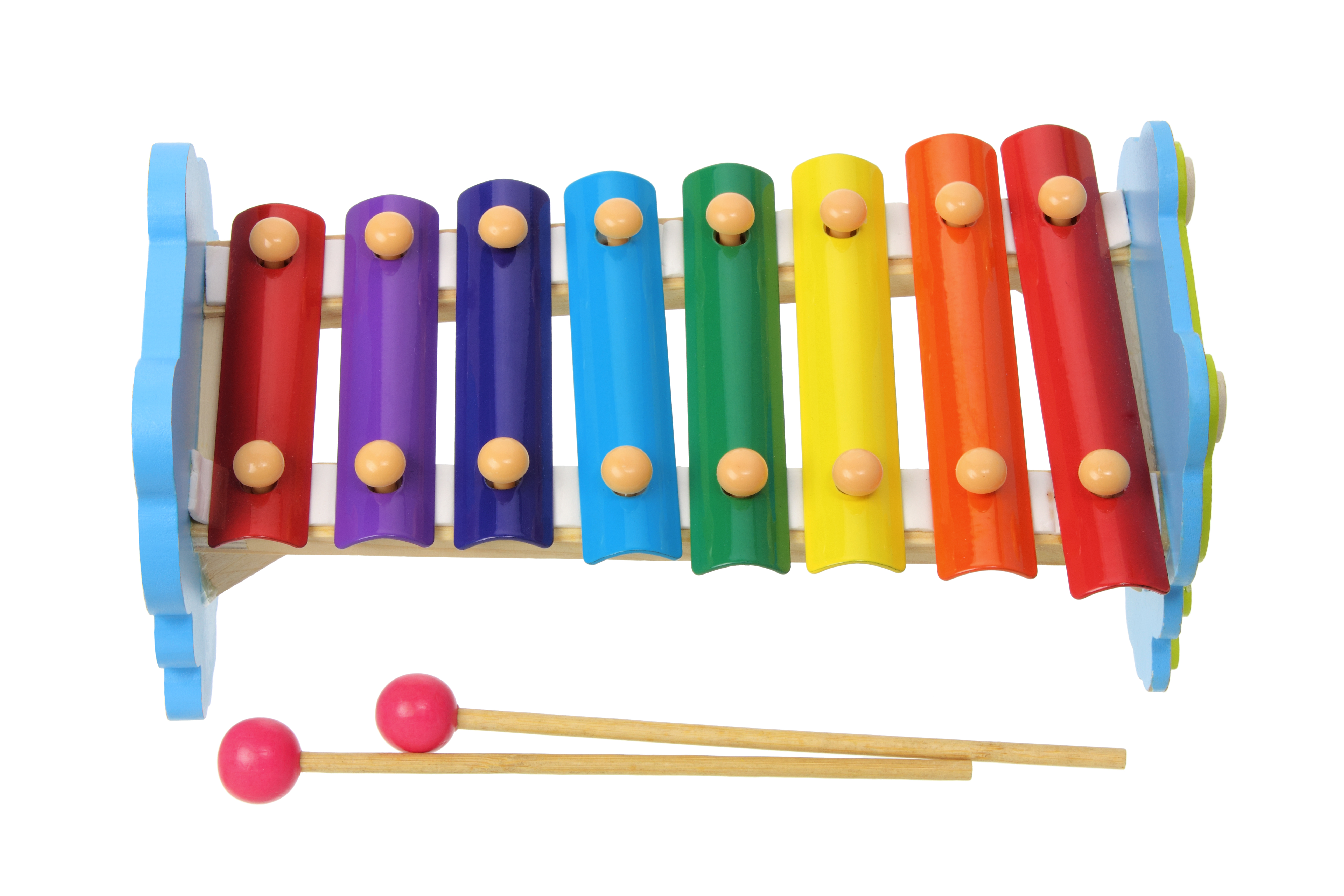 Toy Xylophone on White Background