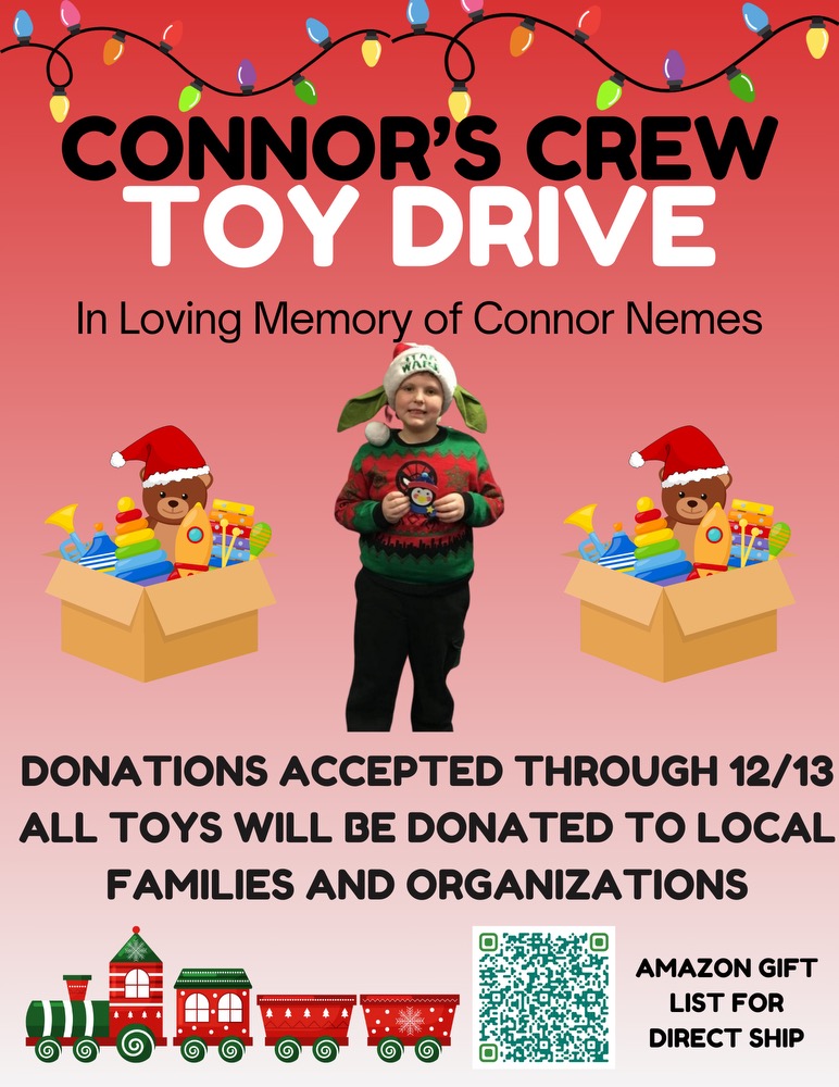 Green Illustrated Toy Drive Flyer - 3